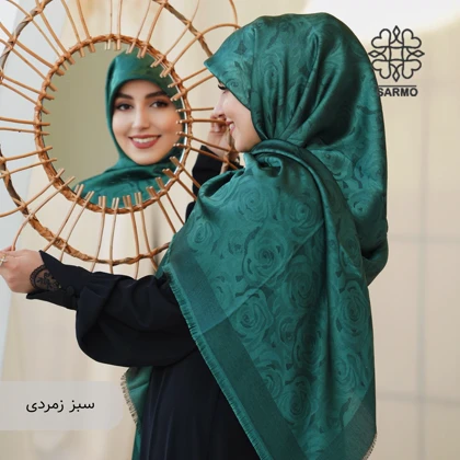روسری رونا گل رز لمه دار