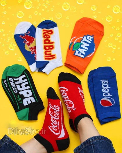 جوراب مچی طرح نوشیدنی