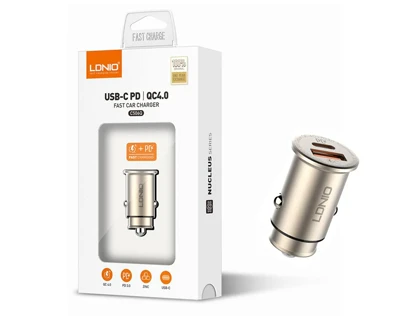 شارژر فندکی فست شارژ ماشین تایپ سی 30 وات الدنیو C506Q