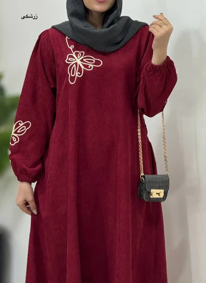 پیراهن مانتویی گلدوزی یامین 1