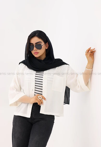 شومیز زنانه باکسی پری مودال کد1005491