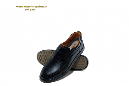کفش طبی مردانه بدون بند چرم طبیعی کد si105