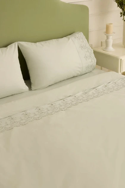 سرویس روتختی دو نفره Karaca Home مدل Avellina پنبه - سبز