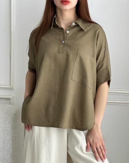 شومیز لینن سارا کد SH-3004