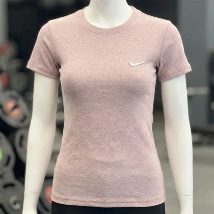تیشرت ورزشی زنانه نایک (Nike) مدل کبریتی جذب با لوگو گلدوزی
