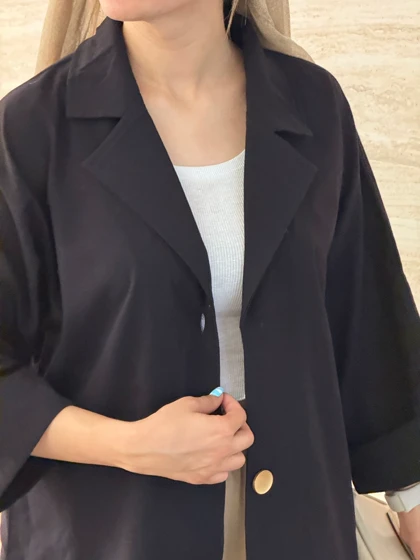 مانتو لینن سه دکمه 1