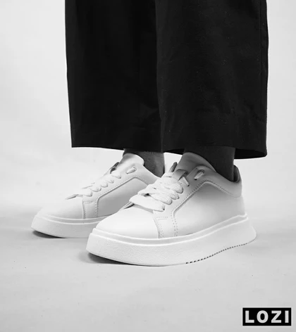 کفش کتانی مردانه سفید PULL & BEAR