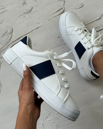 ونس سفید سرمه ای برشکا کد 1200122