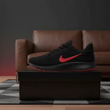 کفش ورزشی مردانه Nike مدل Tigo زیره قرمز-مشکی ویژه