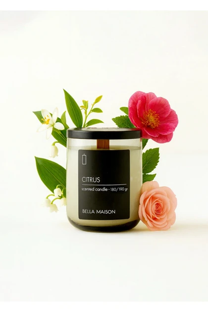 شمع Bella Maison مدل Citrus از موم سویا - ذغالی