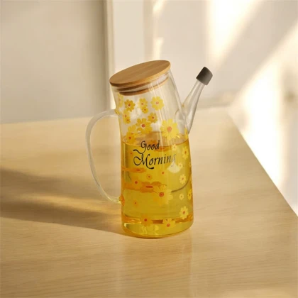 روغن ریز پیرکس گل‌دار طرح Good morning