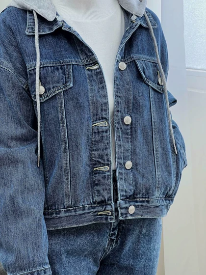 کت جین پشت دکمه کد 3280