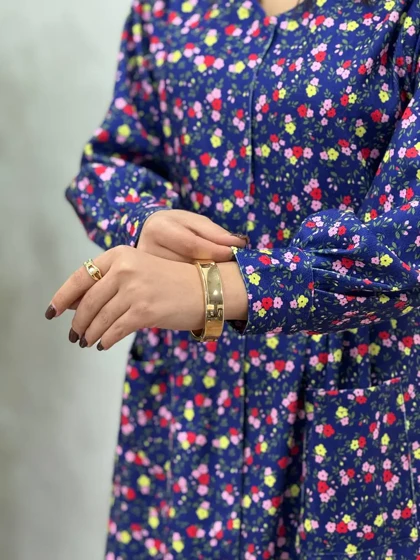 پیراهن مانتویی پاییزه طرحدار آیسو سانیا 1