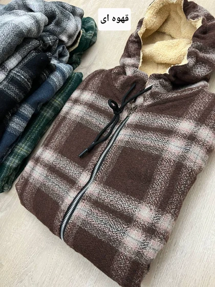 سویشرت چهارخونه کلاهدار 6103