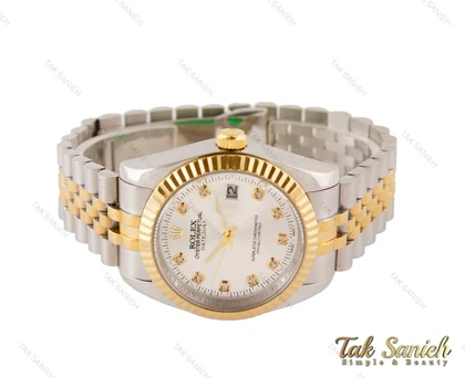 ساعت رولکس مردانه مدل طلایی نقره ای صفحه سیلور Rolex-3640-G