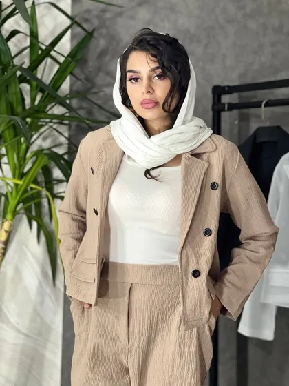ست کراپ و شلوار کد 7103