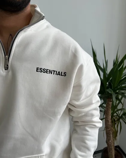دورس نیم زیپ ESSENTIAL سفید