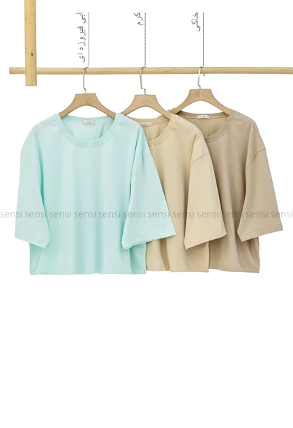 تیشرت کراپ باکسی کد1005980