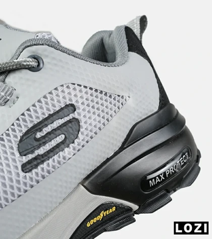 کفش کتانی طبی ورزشی طوسی مشکی SKECHERS max protect مدل 7571