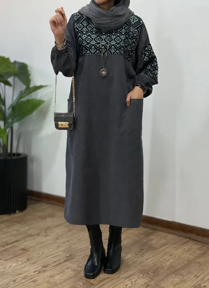 پیراهن مانتویی پاییزه آوان