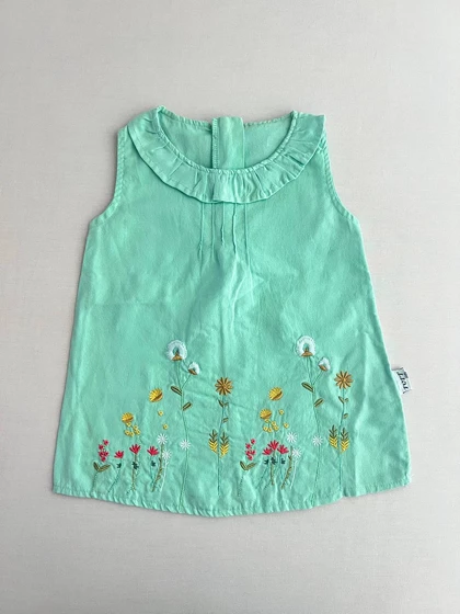 سارافون کتان گلدوزی ترک 7092