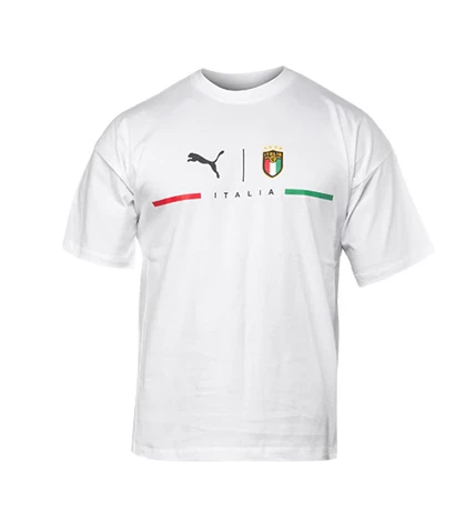 تیشرت لش Italia یقه گرد مردانه سفید طرح دار