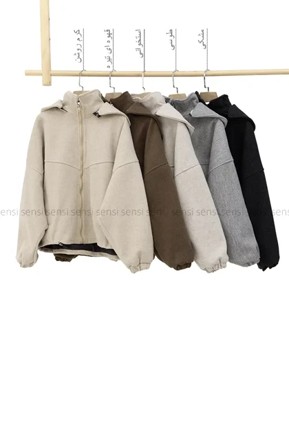 بامبر فوتر جلوزیپ کلاه دار کد1004815