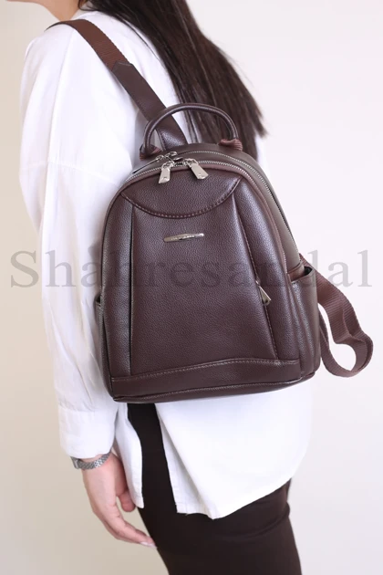 کیف کوله زنانه چرم کد 128