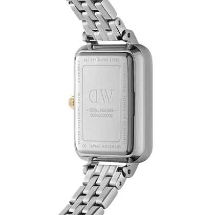 ساعت دنیل ولینگتون زنانه بند فلزی مستطیلی دورنگ طلایی DW-4918-L