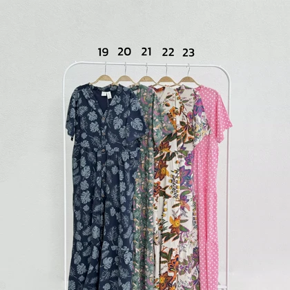 پیراهن زنانه بلندجلو دکمه