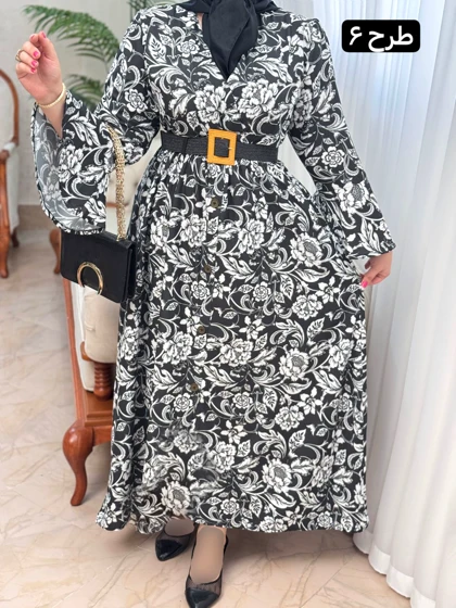 پیراهن فلور خورشید 3075