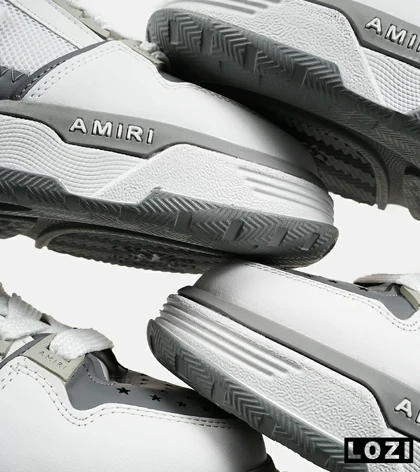 کفش کتانی سفید طوسی AMIRI MA2 Leather