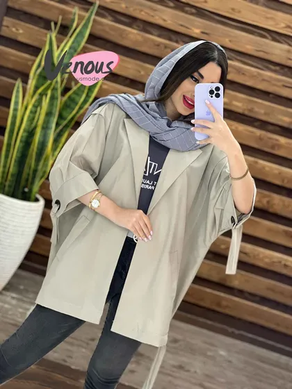 مانتو پانچ آستین حلقه