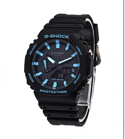 ساعت جی شاک2100مشکی عقربه آبی