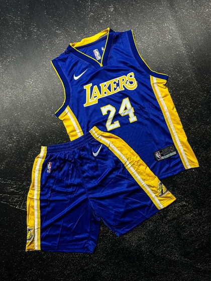 پکیج کد E1011 شامل تاپ شلوارک بسکتبالی وارداتی با تم بنفش خردلی 🤾⛹