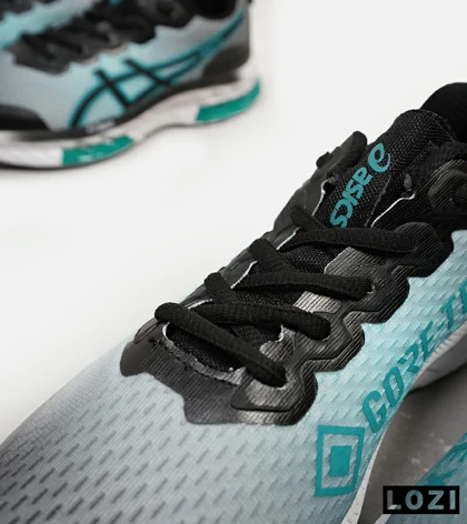 کفش کتانی مردانه آبی سبز ASICS GORETEX