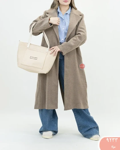 پالتو بلند دودکمه زنانه 9233 | الینور