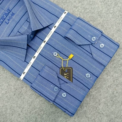 پیراهن استین بلند مردانه _ طرح راه راه قواره کلاسیک