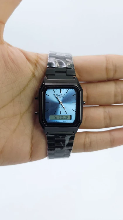 ساعت مچی مردانه کاسیو نوستالژی Casio AQ-230 دوزمانه کلاسیک