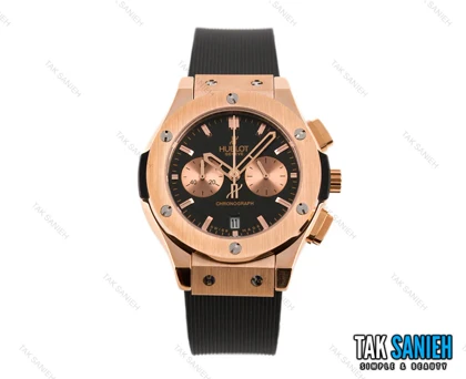 ساعت هابلوت زنانه رزگلد مشکی سه موتوره Hublot-2186-L
