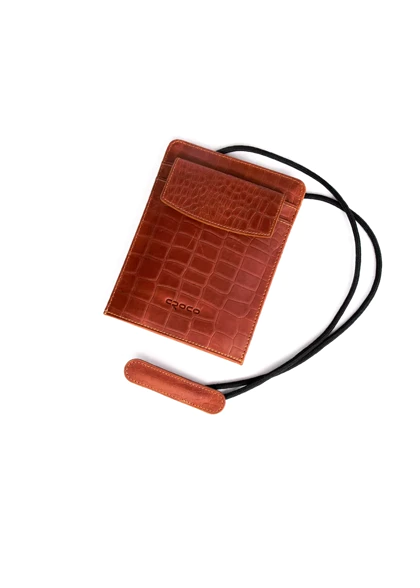 کیف گردنی چرم مدل ژولیا