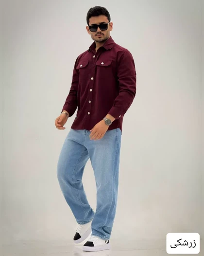 پیراهن مردانه کتان شافل_کد4221