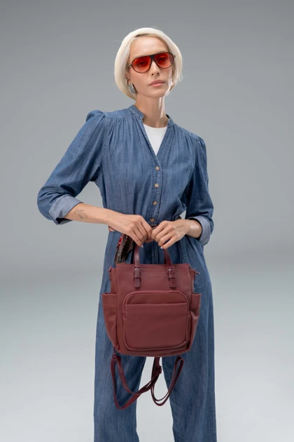 کیف دستی زنانه چرم مصنوعی دسته دار دیوید جونز DAVIDJONES