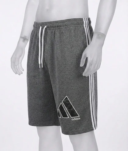 شلوارک بگ آدیداس سه خط پارچه گلکسی و لوگو گلدوزی