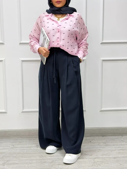 شومیز پاپیون نگینی