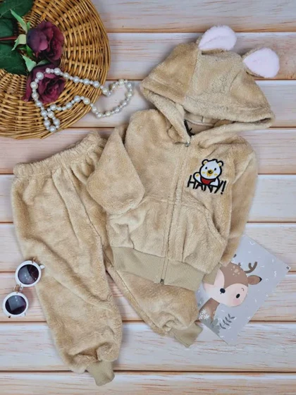 سویشرت کلاهدار و شلوار تدی