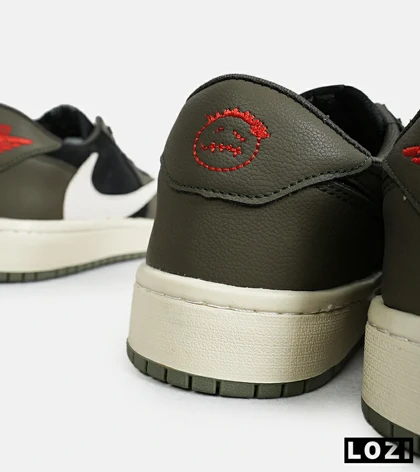کفش کتانی مردانه مشکی سبز سفید NIKE travis scott