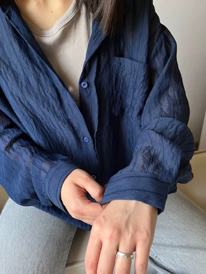 شومیز کد 204 سورمه ای