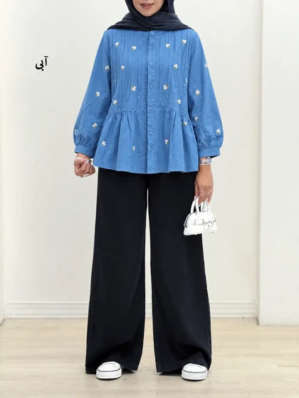 7501-شومیز لینن گلدوزی کاج