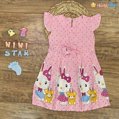 سارافون نخی دخترانه چاپ عروسکی